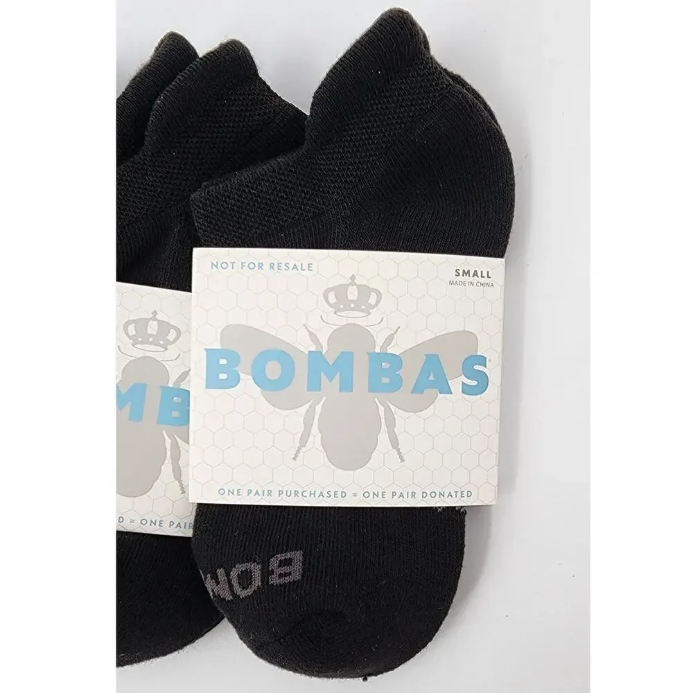 New NWT Bombas‎ Women's Socks S Small Lot OF 5 Ankle Tab Socks Comfort Black